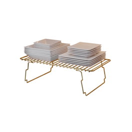Hanah Home Dolap Ici Organizer Estantería de pared Dorada y Marrón
